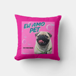 Almofada 40,6 cm x 40,6 cm Pet Pink Kissen