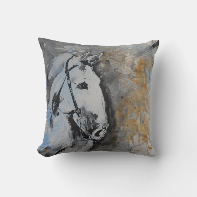 Almofada Cavalo em Aquarela Kissen (Vorderseite)