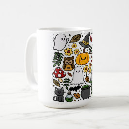 Almofada com estampa fofa de Halloween Kaffeetasse