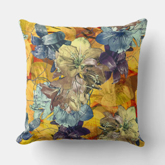 Almofada decorativa com pintura floral. kissen