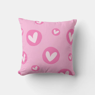 Almofada Decorativa Moderna Corações Rosa Kissen