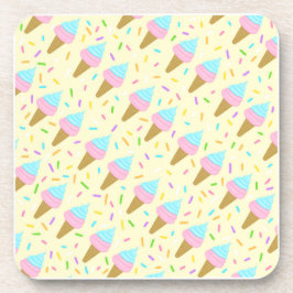 Almofada fofa com estampa contínua de sorvetes getränkeuntersetzer