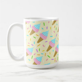 Almofada fofa com estampa contínua de sorvetes kaffeetasse