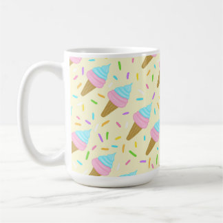 Almofada fofa com estampa contínua de sorvetes kaffeetasse