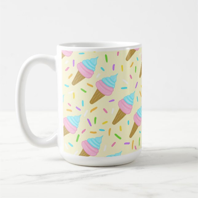 Almofada fofa com estampa contínua de sorvetes kaffeetasse (Links)