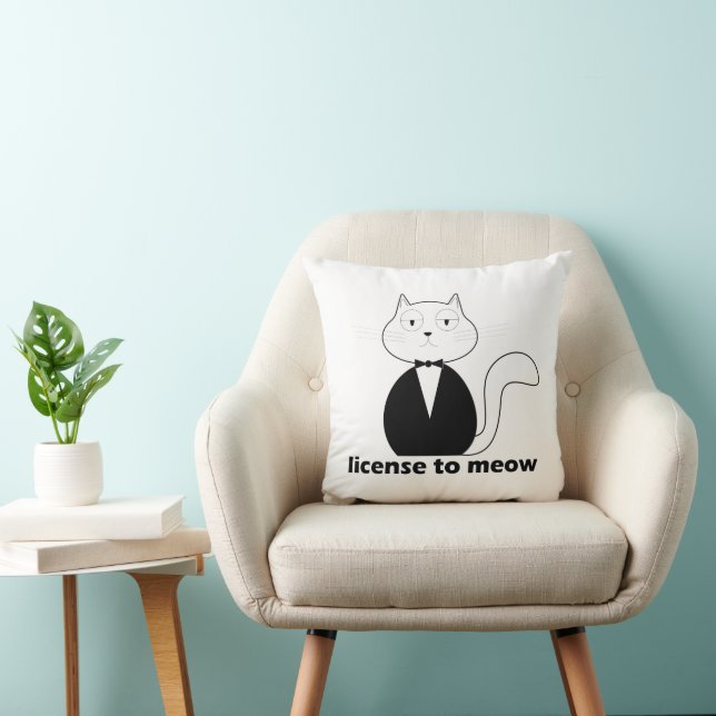 Almofada License to Meow Kissen (Stuhl )