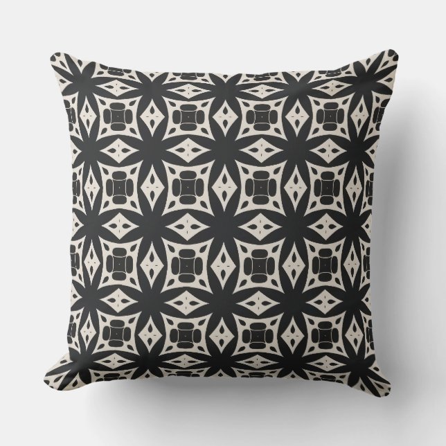 Almohada elegante patron blanco y negro kissen (Vorderseite)
