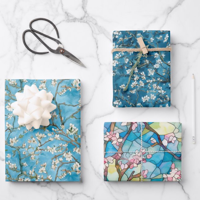 Almond Blossom inspiriert von Van Gogh Wrapping Pa Geschenkpapier Set (Vorderseite)