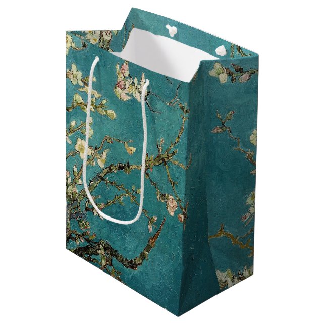 Almond Blossom Mittlere Geschenktüte (Vorderseite Schrägansicht)