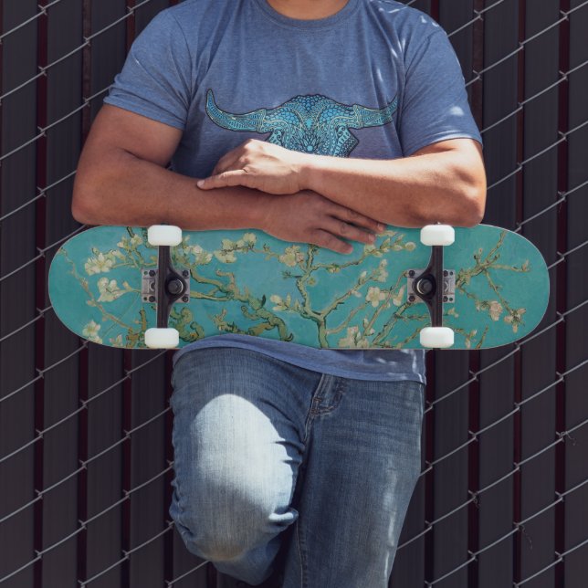Almond Blossom, Oil Painting, Vincent Van Gogh Skateboard (Außenbereich 3)