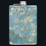 Almond Blossom Van Gogh Flachmann<br><div class="desc">Almond Blossoms ist eine Gruppe von mehreren Gemälden, die in den Jahren 1888 und 1890 von Vincent van Gogh in Arles und Saint-Rémy, Südfrankreich von blühenden Mandelbäumen gemacht wurden. Blühende Bäume waren für van Gogh besonders. Sie repräsentierten Erwachen und Hoffnung. Er genoss sie ästhetisch und fand Freude beim Malen blühender...</div>