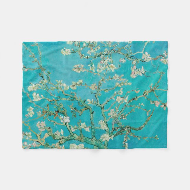 Almond Blossom Van Gogh Fleecedecke (Vorderseite (Horizontal))