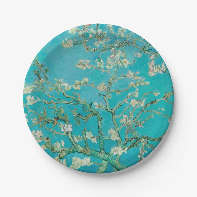 Almond Blossom Van Gogh Pappteller (Vorderseite)