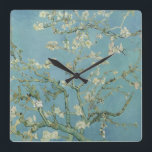 Almond Blossom: Vincent Van Gogh Quadratische Wanduhr<br><div class="desc">Almond Blossom. Gemalt von Vincent Van Gogh im Jahr 1890. Dieses Bild ist öffentlich zugänglich.</div>