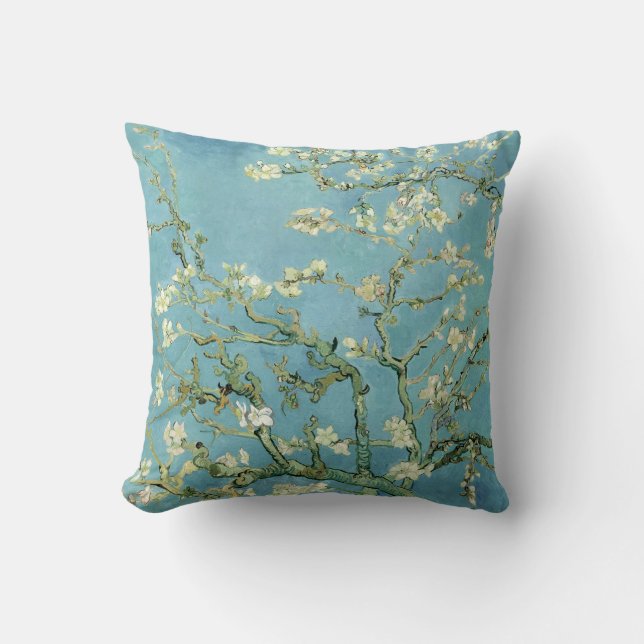 Almond Blossom von Van Gogh Fine Art Pillow Kissen (Vorderseite)
