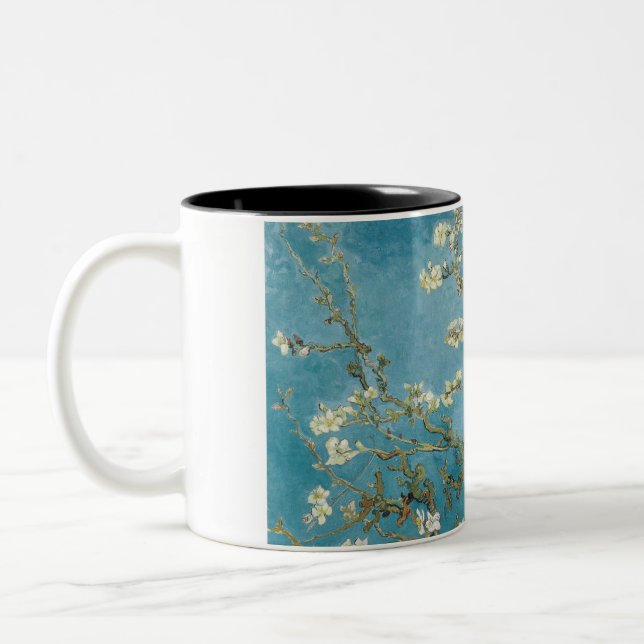 Almond Blossom von Vincent van Gogh Zweifarbige Tasse (Links)