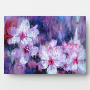 Almond Blossom Watercolor Fotoplatte