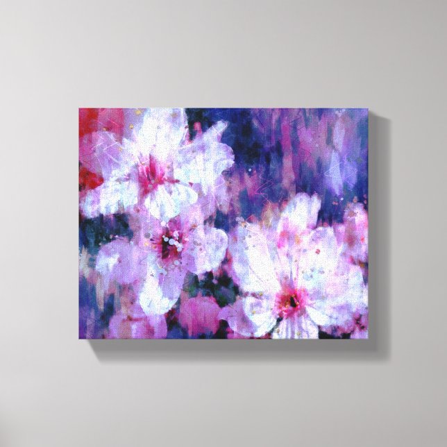 Almond Blossom Watercolor Leinwanddruck (Vorderseite)