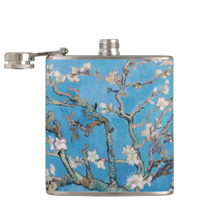 Almond Blossoms Blauer Vincent van Gogh Malerei Flachmann
