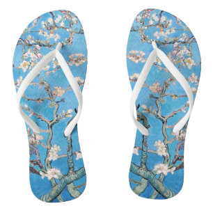 Almond Blossoms Blauer Vincent van Gogh Malerei Flip Flops