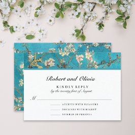 Almond Blossoms Blumenhochzeit RSVP Karte