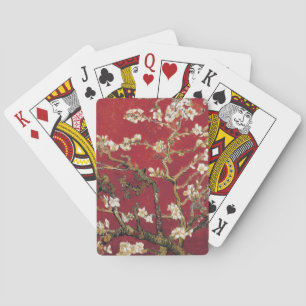 Almond Blossoms Roter Vincent van Gogh Malerei Spielkarten