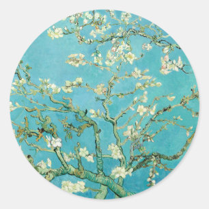 Almond Blossoms   Vincent van Gogh Runder Aufkleber