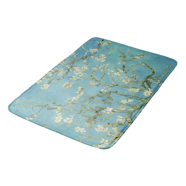 Almond Blossoms von van Gogh Badematte (Schrägansicht)