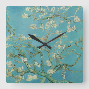 Almond Blossoms von Vincent Van Gogh Fine Art Quadratische Wanduhr