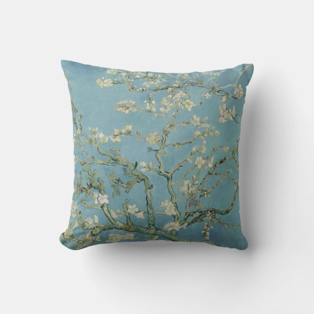 Almond Blossoms von Vincent Van Gogh Kissen (Vorderseite)