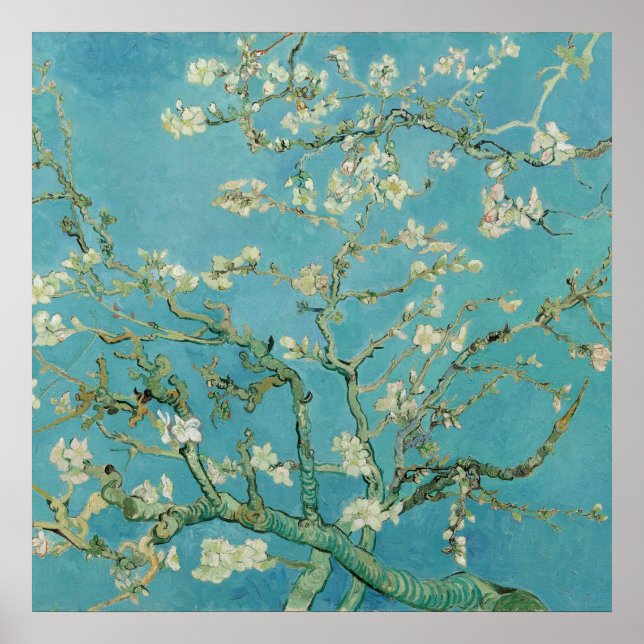 Almond Blossoms von Vincent van Gogh Poster (Vorne)