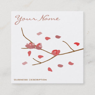 Almond Blume Business Card Quadratische Visitenkarte