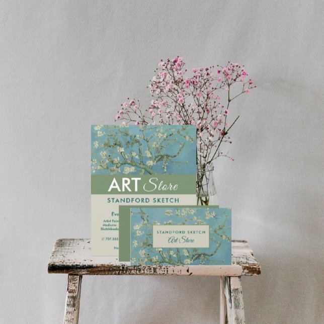 Almond-Blüten, Van Gogh, Art Supplies Store Visitenkarte (Von Creator hochgeladen)