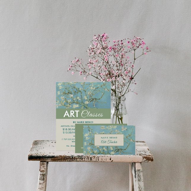 Almond Blüten von Vincent Van Gogh, Art Classes Flyer (Von Creator hochgeladen)