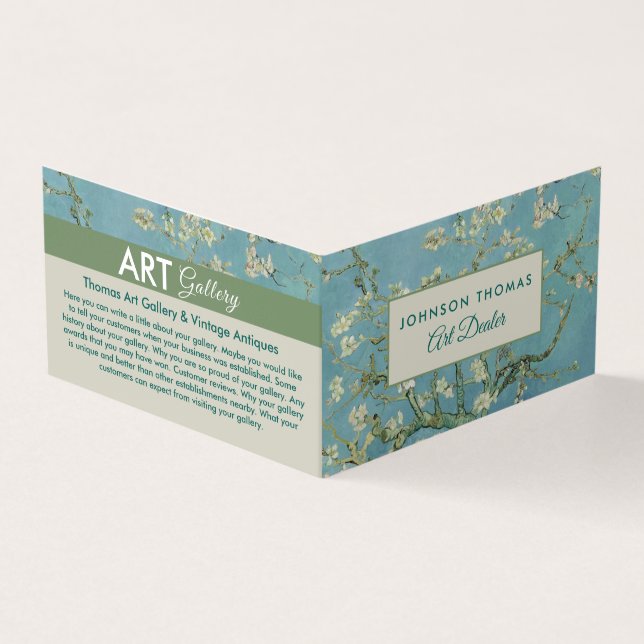 Almond Blüten von Vincent Van Gogh, Kunsthändler Visitenkarten (Vorderseite)