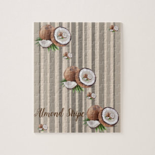 Almond Brown bande Jigsaw Puzzle Daisy