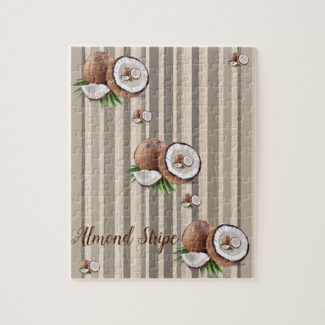 Almond Brown Stripe Jigsaw Puzzle Daisy (Vertikal)