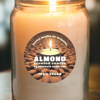 Almond Candle Runder Aufkleber