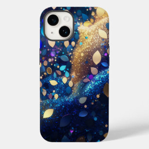 Almond Navy Blue Glitzer iPhone Mate Tough Case