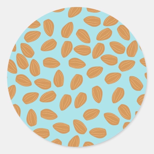 Almond Pattern Runder Aufkleber (Vorderseite)