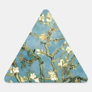 Almond Tree blühend von Van Gogh Dreieckiger Aufkleber