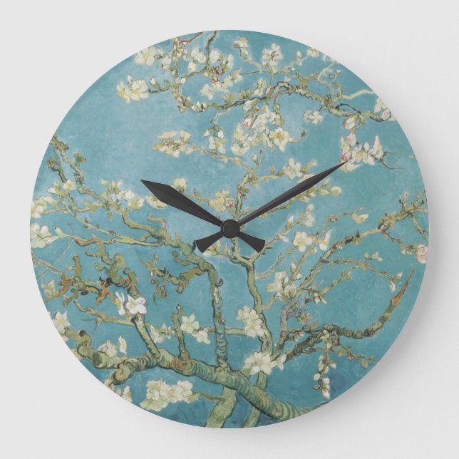 Almond tree in blossom by Vincent Van Gogh Große Wanduhr (Vorderseite)