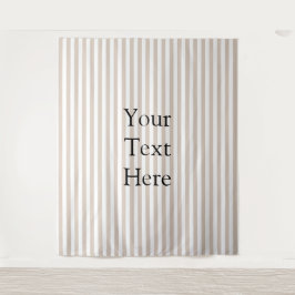 Almond & White Stripes  Wandteppich