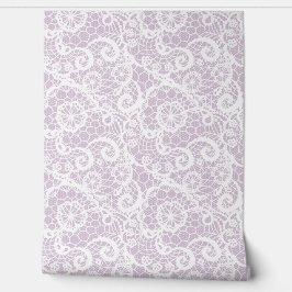 Almost White Lace on Pastel Pink Tapete