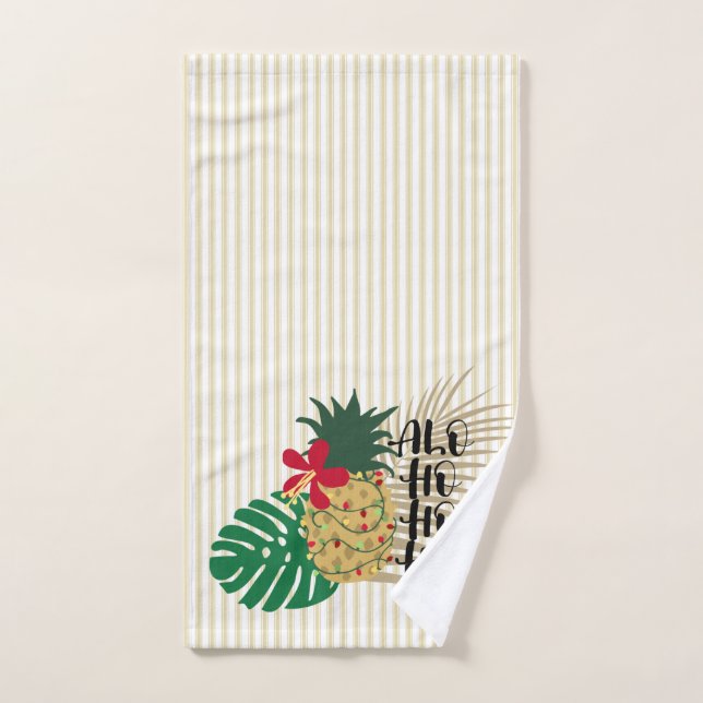 ALO-HO-HO-HA Hawaiianische Ananas Handtuch (Handtuch)