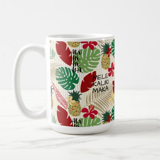 ALO-HO-HO-HA Hawaiischer Tropenurlaub Kaffeetasse (Links)
