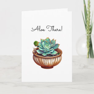 Aloe da! Pflanze Watercolor Aloe Vera Karte