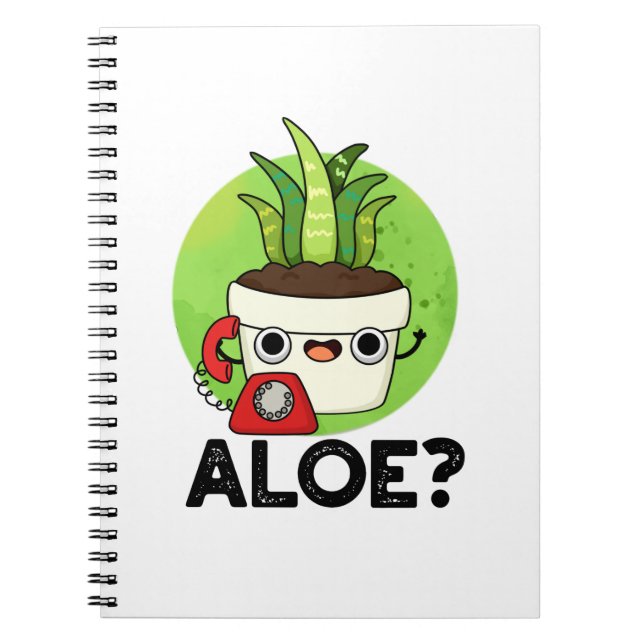 Aloe Funny Pflanze Hello Pun Notizblock (Vorderseite)
