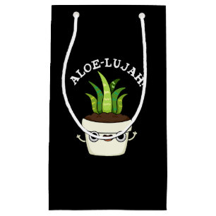 Aloe-llujah Funny Aloe Vera Pun Dark BG Kleine Geschenktüte