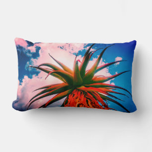 Aloe Sukkulenten Pflanze Himmel Wolken Wurf Kissen